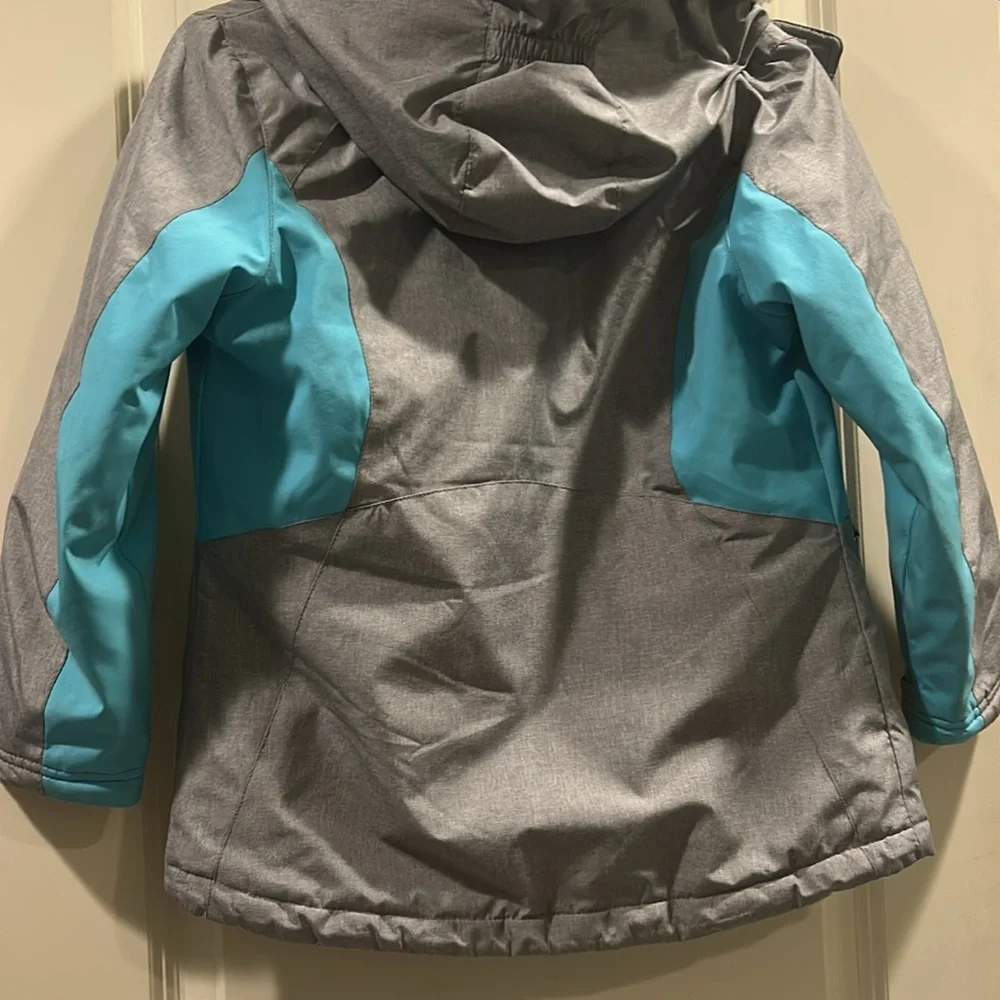 Gerry Girls ZipUp Winter Snow Ski Jacket Hood faux fur trim pockets size S 7/8